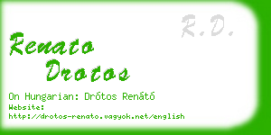 renato drotos business card