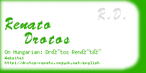 renato drotos business card